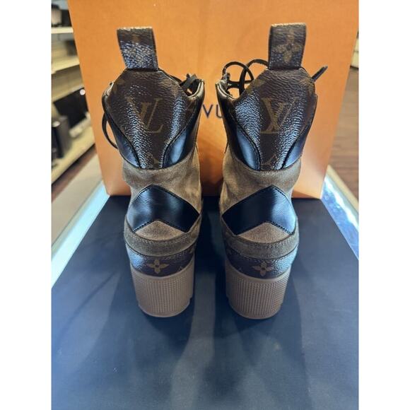 LOUIS VUITTON LAUREATE DESERT PLATFORM BOOT BEIGE/MONOGRAM LS(342248) - Picture 5 of 10